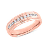 0.50ct 14k Rose Gold Diamond Men's Band