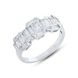 0.69ct 18k White Gold Diamond Baguette Lady's Ring