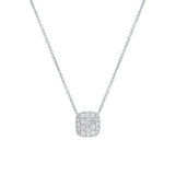 0.53ct 14k White Gold Diamond Pave Necklace