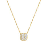 0.53ct 14k Yellow Gold Diamond Pave Necklace
