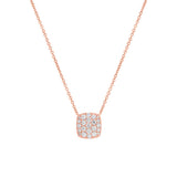 0.53ct 14k Rose Gold Diamond Pave Necklace