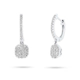 0.26ct 14k White Gold Diamond Pave Earring