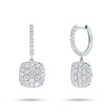 1.10ct 14k White Gold Diamond Pave Earring