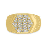 0.55ct 14k Yellow Gold Diamond Men's Ring Size 9