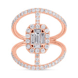 1.39ct 14k Rose Gold Diamond Lady's Ring