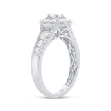 0.20ct Round Brilliant Center and 1.02ct Side 14k White Gold Diamond Engagement Ring