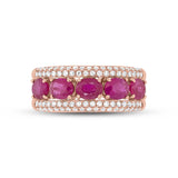 0.49ct Diamond & 2.08ct Ruby 14k Rose Gold Lady's Ring