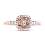 0.37ct 18k Rose Gold Diamond Semi-mount Ring