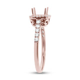 0.37ct 18k Rose Gold Diamond Semi-mount Ring