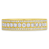 0.66ct 14k Yellow Gold Diamond Lady's Band