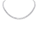 5.15ct 18k White Gold Diamond Baguette Necklace