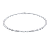 5.15ct 18k White Gold Diamond Baguette Necklace