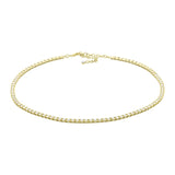 4.71ct 14k Yellow Gold Diamond Tennis Necklace