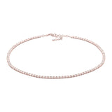 4.71ct 14k Rose Gold Diamond Tennis Necklace