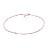 2.49ct 14k Yellow Gold Diamond Tennis Necklace