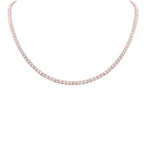 2.49ct 14k Rose Gold Diamond Tennis Necklace