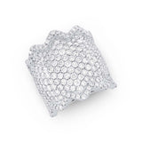 3.91ct 14k White Gold Diamond Pave Lady's Ring