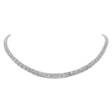 4.39ct 14k White Gold Diamond Tennis Necklace