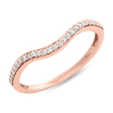 0.15ct 14k Rose Gold Diamond Lady's Shadow Band