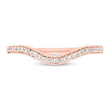 0.15ct 14k Rose Gold Diamond Lady's Shadow Band