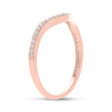 0.15ct 14k Rose Gold Diamond Lady's Shadow Band