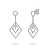 0.91ct 14k White Gold Diamond Dangle Earring