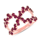 1.75ct 14k Rose Gold Ruby Lady's Ring