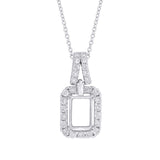 0.36ct 18k White Gold Diamond Semi-mount Pendant