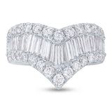 2.44ct 18k White Gold Diamond Baguette Lady's Ring