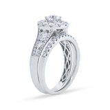 0.40ct Round Brilliant Center and 1.20ct Side 14k White Gold Diamond Wedding Set