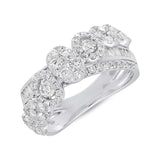 1.71ct 18k White Gold Diamond Bridge Ring