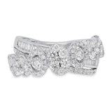 1.71ct 18k White Gold Diamond Bridge Ring