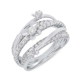 1.38ct 18k White Gold Diamond Butterfly Bridge Ring