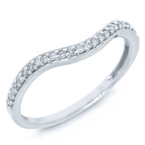 0.15ct 14k White Gold Diamond Lady's Shadow Band Size 6