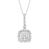 0.90ct 14k White Gold Diamond Baguette Necklace