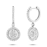 1.33ct 14k White Gold Diamond Baguette Earring