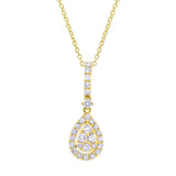 0.52ct 14k Yellow Gold Diamond Necklace