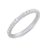 0.38ct 14k White Gold Diamond Lady's Band Size 6