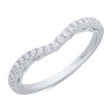 0.25ct 14k White Gold Diamond Shadow Band
