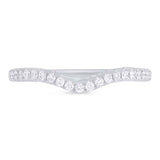 0.25ct 14k White Gold Diamond Shadow Band