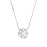 0.36ct 14k White Gold Diamond Cluster Pendant