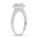 0.74ct 14k White Gold Diamond Engagement Ring
