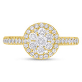 0.74ct 14k Yellow Gold Diamond Engagement Ring