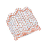 3.91ct 14k Rose Gold Diamond Pave Lady's Ring