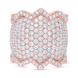 3.91ct 14k Rose Gold Diamond Pave Lady's Ring