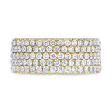 3.44ct 14k Yellow Gold Diamond Pave Eternity Lady's Band Size 6
