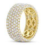 3.44ct 14k Yellow Gold Diamond Pave Eternity Lady's Band Size 6