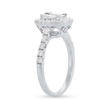1.07ct 14k White Gold Diamond Baguette Lady's Ring Size 6.5