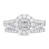 1.03ct 14k White Gold Diamond Semi-mount Ring