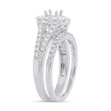 1.03ct 14k White Gold Diamond Semi-mount Ring